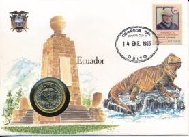 Ecuador 1981. 1S felbélyegzett borítékban, bélyegzéssel, német nyelvű leírással T:UNC Ecuador 1981. ...