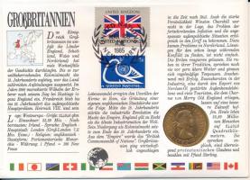 Nagy-Britannia 1967. 1p, bélyeges boríték, hátlapon első napi bélyegzős ENSZ bélyeggel T:UNC
Great ...