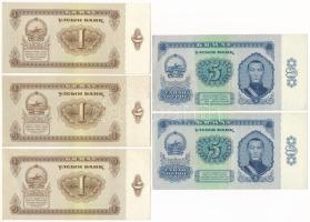 Mongólia 1966. 1T (3db) sorszámkövető és közeli sorszám + 5T (2db) közeli sorszámok T:XF,VF
Mongoli...