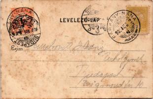 1902 Párkánynána, Párkány-Nána, Parkan-Nána, Parkan, Stúrovo; vasútállomás, indóház. Wallfisch S. ki...