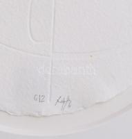 Kovács Tamás László (1964-2020): Geometrikus kompozíció. Dombornyomat, papír. Jelzett. 6/2 számozáss...