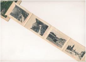 1909 Petrozsény, Petroseni, Petrosani; Részlet a Szurduki-szorosból. Leporello, 10 db mini képpel, b...