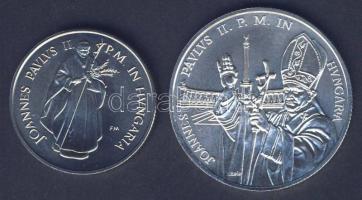 1991. 100Ft + 500Ft Ag "II.János Pál pápa látogatása" pár T:BU