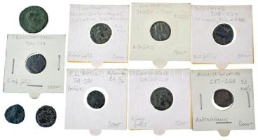 Vegyes 10db-os ókori kisbronz- és középfollis tétel közte Római Birodalom / Siscia / II. Claudius Gothicus 268-270. AE Antoninianus kisbronz T:VF-F, patina