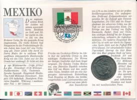 Mexikó 1981. 20P felbélyegzett borítékban, első napi bélyegzős ENSZ bélyegzéssel, német nyelvű leírá...