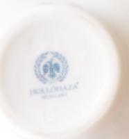 Hollóházi 2 darab karácsonyi mintás szív alakú bonbonier, jelzett, hibátlan, 8x7 cm