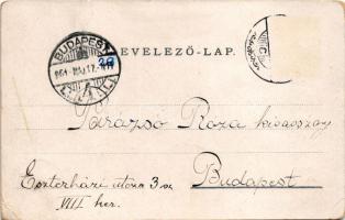 1901 Eperjes, Presov; Fő utca, látkép, kávéház. Cattarino Sándor kiadása / main street, general view...