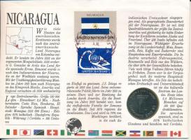Nicaragua 1984. 1C felbélyegzett borítékban, ENSZ bélyegzéssel, német nyelvű leírással T:UNC Luxembo...