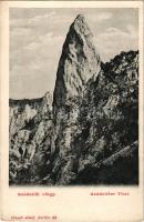 Szádelő, Zádiel; Szádelői völgy, Cukorsüveg. Divald Adolf kiadása (Bártfa) / Szádelőer Thal / rock formation in the valley (EK)