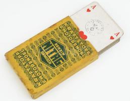 cca 1940 Nitag Benzin reklámos kártyapakli, jó állapotban, Német Harmadik Birodalom horogkeresztes a...