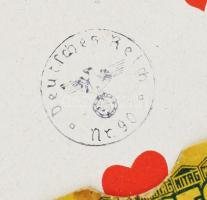 cca 1940 Nitag Benzin reklámos kártyapakli, jó állapotban, Német Harmadik Birodalom horogkeresztes a...