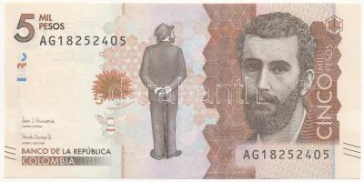 Kolumbia 2018. 5000P "AG18252405" T:AU Columbia 2018. 5000 Pesos "AG18252405" C:AU Krause 459.