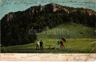 1904 Selmecbánya, Banská Stiavnica; Szitnyahegy. Joerges kiadása / Sitno mountain + " Szitnyahegy 1904. máj. 22. 1011 méter" (r)