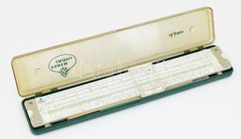 Faber-Castell Duplex logarléc, leírással, tokjában, h: 33 cm