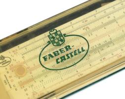 Faber-Castell Duplex logarléc, leírással, tokjában, h: 33 cm