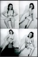 cca 1950 ,,Akt fotókat bárki rendelhet egy fényképésznél ... ", szolidan erotikus felvételek, 4 db modern nagyítás, jelzés nélkül, 15x10 cm