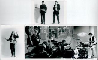 Eltérő időben készült felvételek a Beatles együttes tagjairól, Fekete György (1904-1990) budapesti fényképész gyűjteményéből 4 db modern nagyítás, jelzés nélkül, 15x21 cm és 15x10 cm