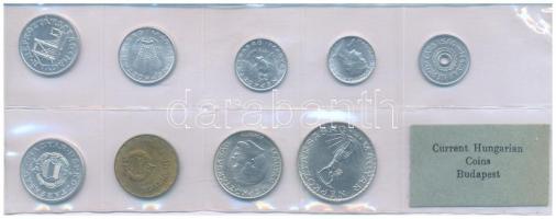 1973. 2f-10Ft (9xklf) érmés forgalmi sor, a megszokottól eltérő (nem hivatalos?) fóliatokban T:UNC p...