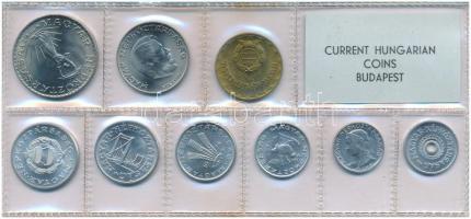 1974. 2f-10Ft (9xklf) érmés forgalmi sor fóliatokban T:UNC patina Adamo FO7