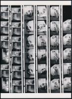 cca 1972 Aktfotózás egy szállodában, 35 szolidan erotikus felvétel csíkmásolata, 1 db modern nagyítás, jelzés nélkül, 21x15 cm