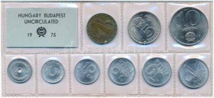 1975. 2f-10Ft (9xklf) érmés forgalmi sor fóliatokban T:UNC patina Adamo FO8