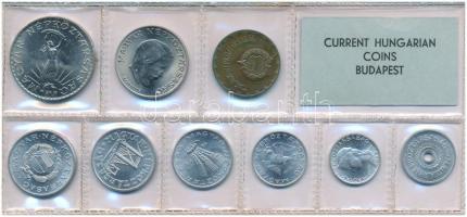 1975. 2f-10Ft (9xklf) érmés forgalmi sor fóliatokban T:UNC patina Adamo FO8