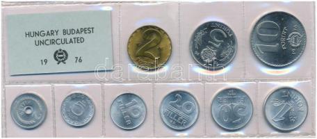 1976. 2f-10Ft (9xklf) érmés forgalmi sor fóliatokban T:UNC patina Adamo FO9