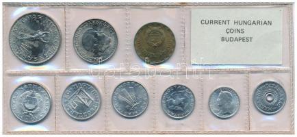 1980. 2f-10Ft (9xklf) érmés forgalmi sor fóliatokban T:UNC patina Adamo FO13