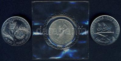 1980. 100Ft "Szovjet-magyar közös űrrepülés" T:BU + 1981. 10Ft + 100Ft "FAO" T:BU