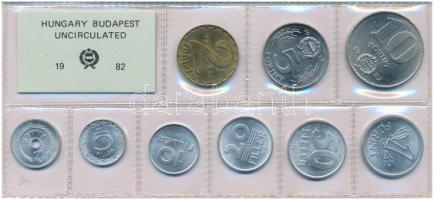 1982. 2f-10Ft (9xklf) érmés forgalmi sor fóliatokban T:UNC patina Adamo FO15