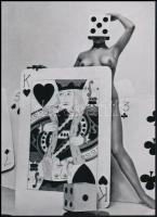 cca 1951 Glass Zoltán (1902-1981) magyar - angol fotóművész felvétele (Kaszinó reklám), 1 db modern nagyítás a néhai FOTÓ újság (1954-1989) archívumából, jelzés nélkül, 21x15 cm