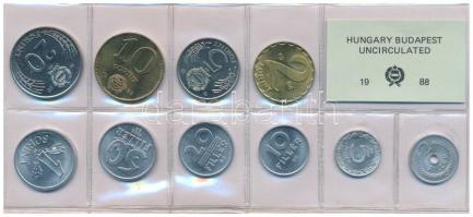 1988. 2f-20Ft (10xklf) érmés forgalmi sor fóliatokban T:UNC patina Adamo FO21