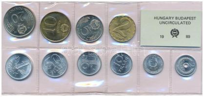 1989. 2f-20Ft (10xklf) érmés forgalmi sor fóliatokban T:UNC patina Adamo FO22