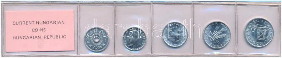 1990. 2f-50f Al (5xklf) fillér forgalmi sor sérült fóliatokban T:UNC Adamo FO23