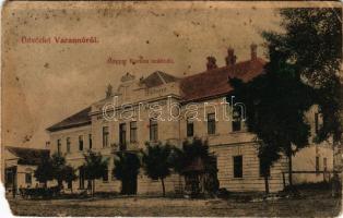 1908 Varannó, Vranov nad Toplou; Magyar Korona szálloda. Klauser Emil kiadása / hotel (EM)