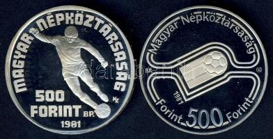 1981. 500Ft Ag + 500Ft Ag "Labdarúgó VB" pár T:PP