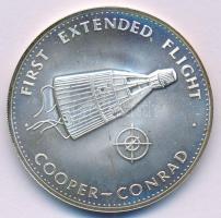 Amerikai Egyesült Államok 1965. "Első meghosszabbított repülés - Gemini V" kétoldalas Ag emlékérem (23,78g/0.925/35mm) T:AU, kis patina, karc USA 1965. "First extended flight - Gemini V" twosided Ag commemorative medal (23,78g/0.925/35mm) C:AU, small patina, scratch