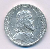 1938. 5P Ag "Szent István" T:AU patina Adamo P8.1