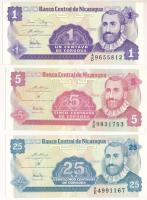 Nicaragua 1991. 1c + 5c + 25c T:UNC Nicaragua 1991. 1 Centavo + 5 Centavos + 25 Centavos C:UNC Krause 167., 168., 170.