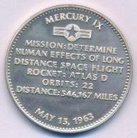 Amerikai Egyesült Államok 1963. "Az első amerikai hosszú repülés - Mercury IX" kétoldalas ...