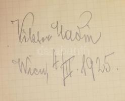 Sárdy János (1902-1959) színművész színész autogram gyűjteménye. 49 db külföldi, főleg német színész autográf aláírása kis autogram füzetben
