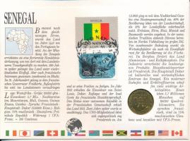 Szenegál 1987. 10Fr felbélyegzett borítékban, ENSZ bélyegzéssel, német nyelvű leírással T:UNC Senega...