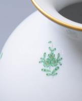 Herendi Apponyi zöld mintás váza. Jelzett, hibátlan, m: 23,5 cm