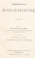 Szoboszlai Pap István: Ünnepi egyházi beszédek. Közrebocsátja: Révész Bálint. Hozzákötve: Közönséges...