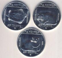 1985. 200Ft Ag 3klf db "Természetvédelem-vidra, vadmacska, mocsári teknős" T:BU