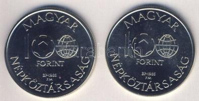1985. 100Ft + 100Ft "Labdarúgó VB" pár T:BU