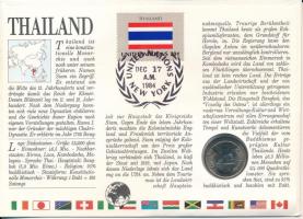 Thaiföld 1982. 1B Cu-Ni "IX. Ráma" felbélyegzett borítékban, ENSZ bélyegzéssel, német nyel...