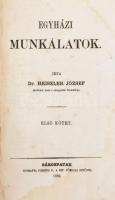 Heiszler József: Egyházi munkálatok I-III. köt. [Egybekötve.] Sárospatak, 1862-1870., Forster R. - Petrik Géza, 8+182+2;+4155+1;+4+188+1 p. Korabeli kopott félvászon-kötés, kopott borítóval, foltos lapokkal, néhány lapon ceruzás bejelöléssel és bejegyzéssel.