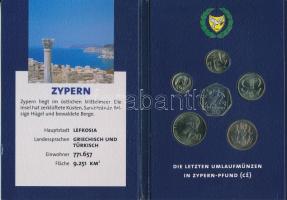 Ciprus 2004. 1c - 50c (6xklf) forgalmi sor, "Európa - A tíz új tagállam" sorozat T:UNC-AU, hiányos, sérült Cyprus 2004. 1 Cent - 50 Cents (6xdiff) coin set from the "Europa - Die zehn neue EU-Mitglieder" series C:UNC-AU, missing, damaged