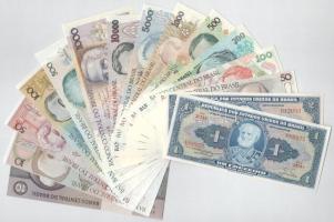 Brazília 15db-os bankjegy tétel, mind különféle T:UNC,AU Brasil 15pc os banknotes lot, all differenet C:UNC,AU